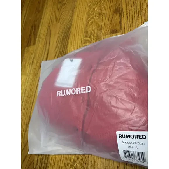 NWT! Rumored Seabrook Cardigan in Rose Size Large - Picture 5 of 5